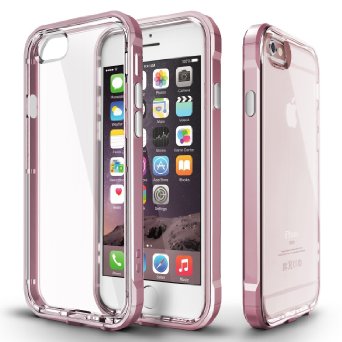 iPhone 6s Plus Case, AmiCool Cellphone Cover 2-in-1 PC Frame & Transparent TPU Back Case Shockproof phone case for Apple iPhone 6/iPhone 6s Plus with 5.5" Screen-Rose Gold