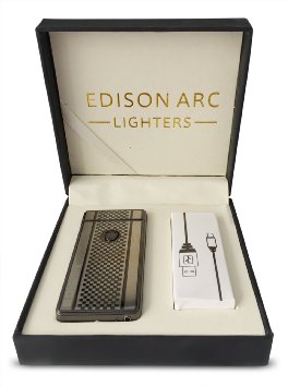 Edison Dual Arc Beam USB Lighter | USB Rechargeable Flameless Windproof Plasma Beam Dual Pulse Arc Minimalist Cigarette USB Lighter