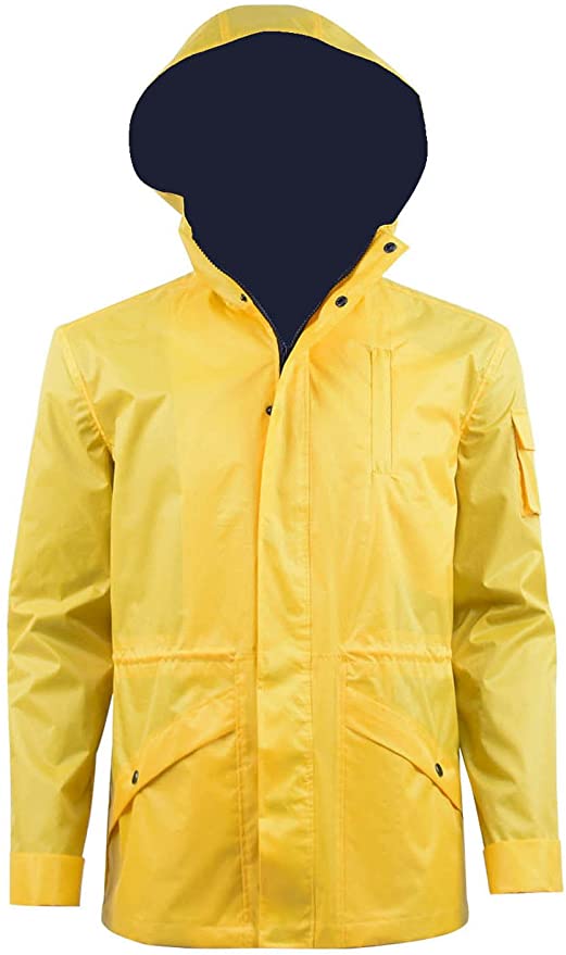 Hot Sci-Fi TV Series Dark Costume Men Yellow Raincoat