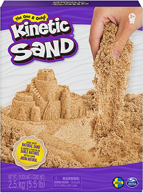 Kinetic Sand, 2.5kg (5.5lb) of All-Natural Brown Sensory Toys Play Sand for Mixing, Molding & Creating