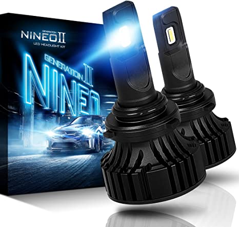 NINEO 9006 LED Headlight Bulbs, HB4 CREE Chips, Cool White Conversion Kit 6000K 7,200Lm - 3 Yr Warranty