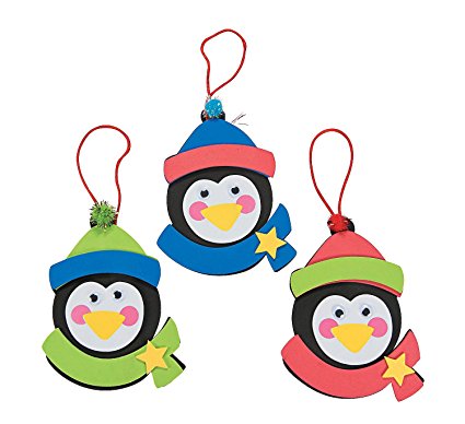 Foam Penguin Ornament Craft Kit-makes 12
