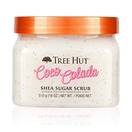 Tree Hut Shea Sugar Scrub Coco Colada, 18oz, Ultra Hydrating and Exfoliating Scrub for Nourishing Essential Body Care