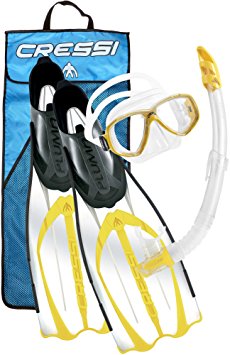 Cressi Pluma Bag Snorkeling and Diving Set includes bag (Made in Italy)