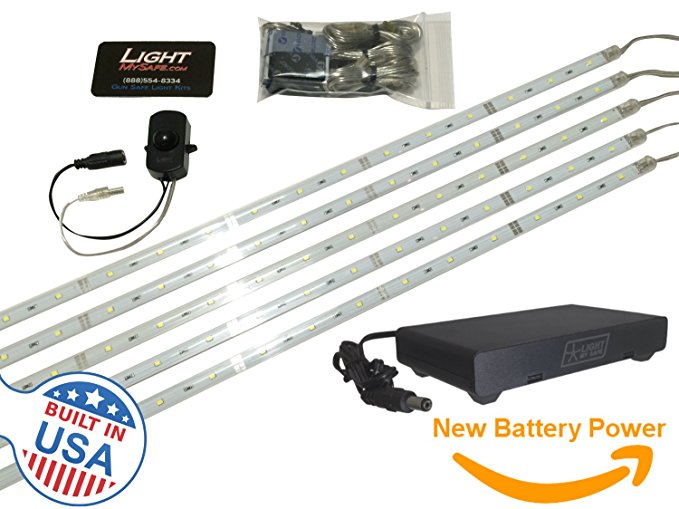 Executive Gun Safe Lighting Kit w/ Motion Switch (Battery Operated) : Tactical Grade American Lights - 2,250 Total Lumens