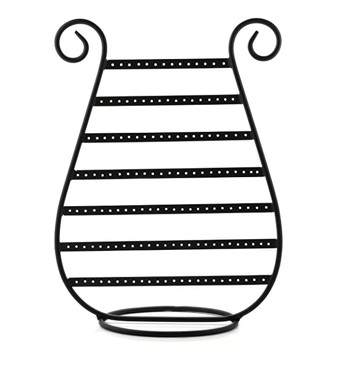 Mango Steam Earring & Jewelry Harp Organizer (Black)
