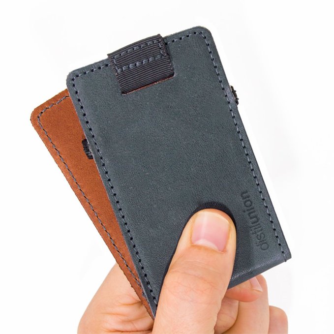 Distil Union - Wally Micro Minimal Reversible Slim-Sleeve Leather Wallet Card Holder