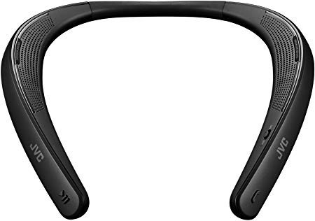 JVC Wearable Speaker, Lightweight Design Neckband Speaker, Hands-Free Support for Bluetooth Smart Devices, 20-Hour Battery Life - SPA10BT (Black)