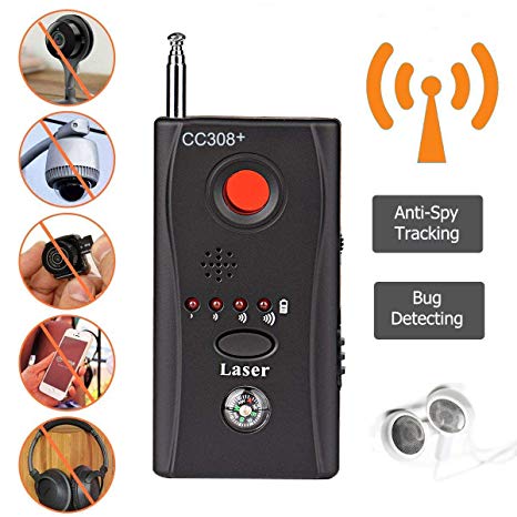 Hangang Wireless RF Signal Detector Detect Hidden Camera Device Multifunctional Anti-spy Signal Monitor with LED Light
