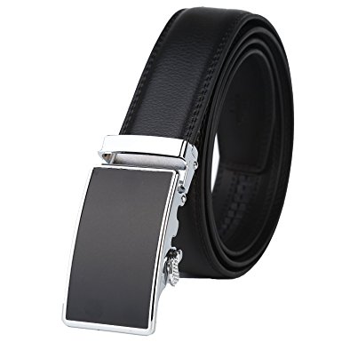 Dante Men's Leather Ratchet Dress Belt with Automatic Buckle