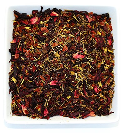 Tealyra - Caribbean Punch - Hibiscus - Lemongrass - Rosehips - Herbal Fruity Karkade Loose Leaf Tea - Vitamines Rich - Hot and Iced tea - Caffeine-Free - 110g (4-ounce)