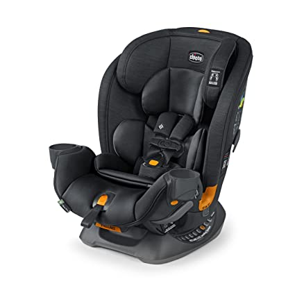 Chicco OneFit ClearTex All-in-One Car Seat, Rear-Facing Seat for Infants 5-40 lbs, Forward-Facing Car Seat 25-65 lbs, Booster 40-100 lbs, Convertible Car Seat | Obsidian/Black