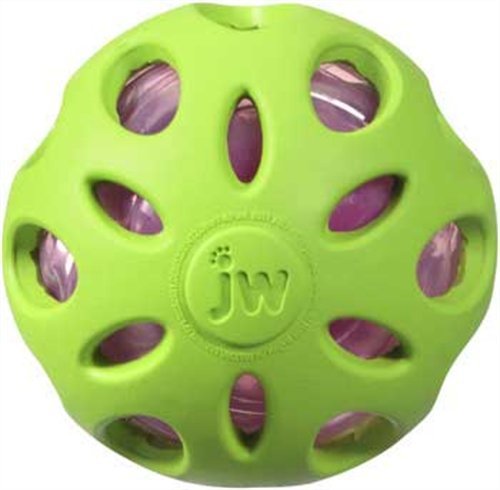 JW Pet Company Crackle Heads Crackle Ball Dog Toy Small Colors Vary