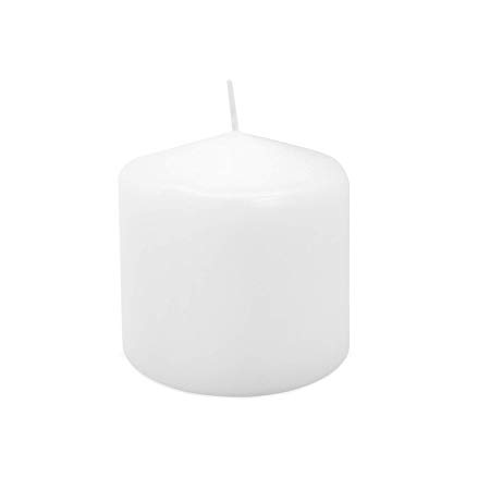 Royal Imports Pillar Candle for Wedding, Birthday, Holiday & Home Decoration, 3x3, White Wax, Set of 12