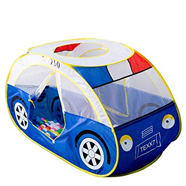 Anyshock Kids Play Tent, Pop Up Police Car Playhouse Tents Toys for 1-6 Years Old Kids