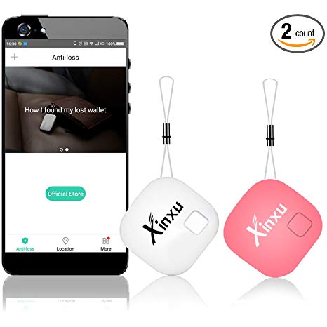 XinXu Key Finder Mini Tracker Devices Phone Finder Bluetooth GPS Anti Lost Location with Camera Remote Control for iOS/Android