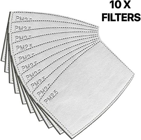Tanness 10x Mask Filter Replacement, Protective Filter, PM2.5 Protective Filter 5 Layers Replaceable Anti Haze Filters for Mouth Masks