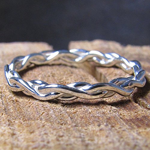 Braided Argentium Sterling Silver Stacking Ring