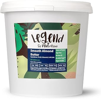 Legend Smooth Almond Butter, High in Protein & Fibre, Vegan Friendly, No Palm Oil, 1 kg