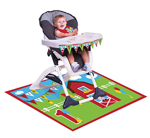 Creative Converting Farmhouse Fun High Chair Birthday Decoration Kit