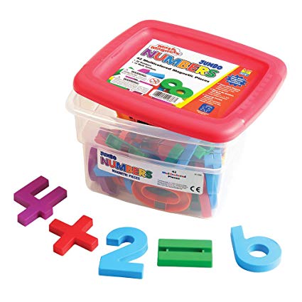 Educational Insights Jumbo MathMagnets- Multicolored (Set of 42)