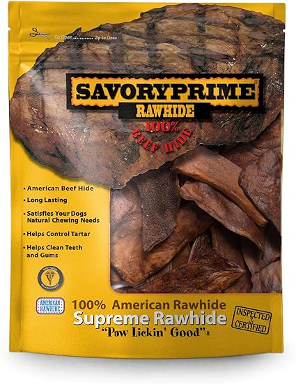 Savory Prime 1-Pound Rawhide Chips Beef