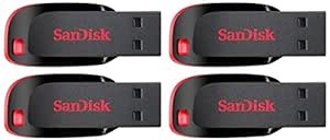 SanDisk Blade Sdcz50-008G 8Gb Pen Drive, Pack Of 4 (Red & Black), Usb2.0