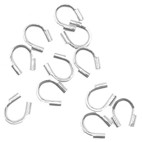 Beadaholique 50-Piece Wire and Thread Protectors, 0.019-Inch, Silver
