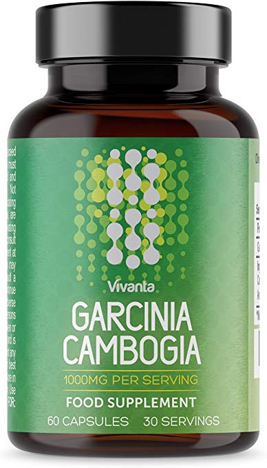 Garcinia Cambogia - 1000mg Per Serving | Vegan & Vegetarian Capsules | 1 Month Supply - 30 Servings | 60 Garcinia Cambogia Capsules