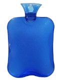 Attmu Premium Classic Rubber Hot Water Bottle Transparent Hot Water Bottle Blue