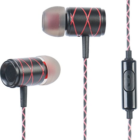 KINDEN EP03 Bass Stereo Earbuds In Ear Noise Isolating Metal Earphones With Mic Double Color Cord