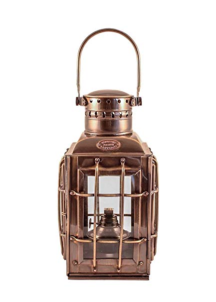 Vermont Lanterns Brass Chiefs Oil Lamp - Nautical Lantern (10", Antique Brass)