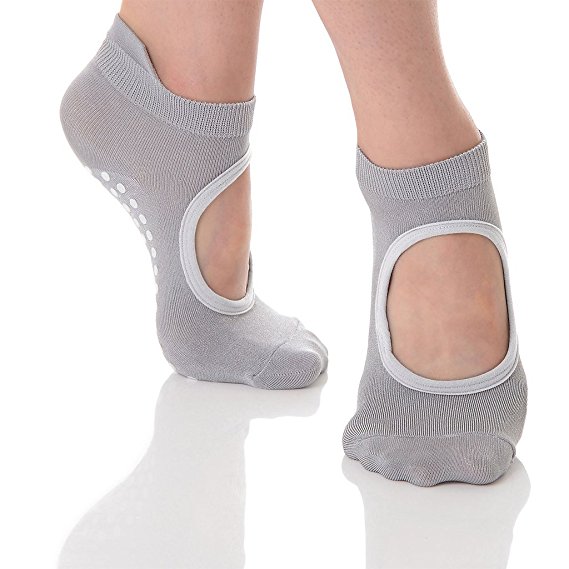Great Soles Women's Isabella Non Skid Grip Socks for Barre Pilates Yoga