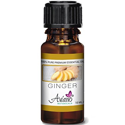 Ginger Essential Oil - 100% Pure Blue Diamond Therapeutic Grade By Avíanō Botanicals (10 ml)