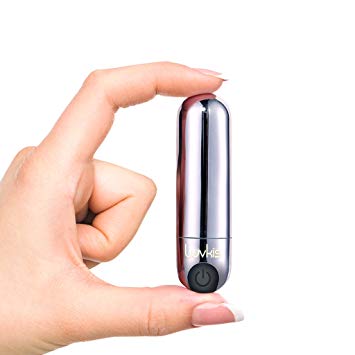 Wireless Rechargeable Mini Finger Massager with 10 Speed,Luvkis Hand-held USB Waterproof Bullet Massage Wand for Neck Foot Shoulder Powerful Personal Quiet Spa Experience Discreet Package (Silver)