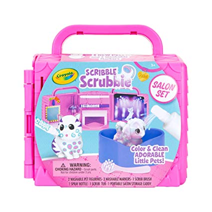 Crayola Scribble Scrubbie Pets, Beauty Salon Playset with Toy Pets, Gift for Kids 74-7304, Multi