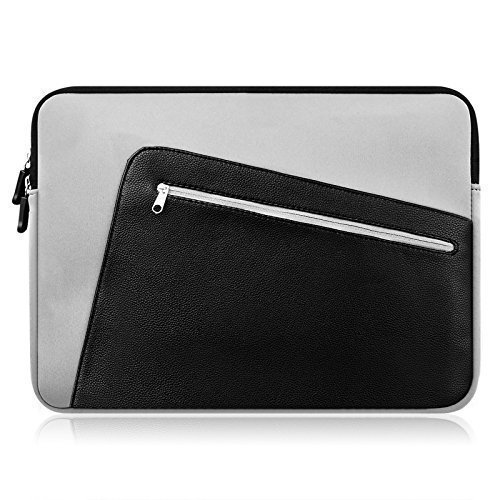 iPad Pro Case Sleeve OMOTON Waterproof Neoprene Cushion Protective Sleeve for Apple iPad Pro 129 inch 2015 Released Fashion Mix and Match Style with built-in Pocket and Double Zippers GrayBlack