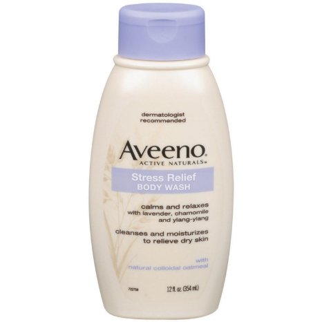 Aveeno Stress Relief Body Wash 12 Fluid Ounce Pack of 3