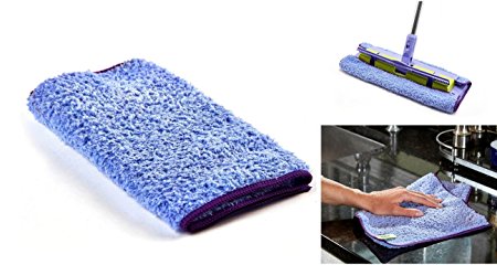 Nano-Knockout ULTRA-MICROFIBER Cleaning TOWEL – JUST ADD WATER No Detergents Needed - Multipurpose Towel - Stick-Attachable for Floor Mop, or Handheld Towel to clean any Surfaces and Car Interior