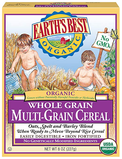 Earth's Best Organic Infant Cereal, Whole Multi-Grain Cereal, 8 Oz - Packaging May Vary