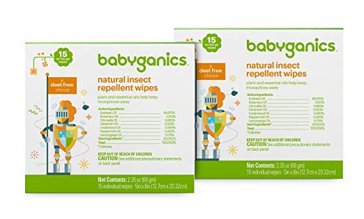 Babyganics Insect Wipes, 30 Count