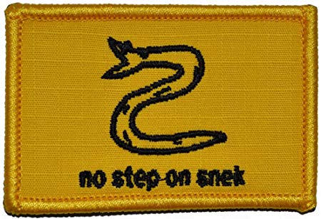 No Step On Snek - 2x3 Morale Patch with Hook Fastener Backing (Full Color)