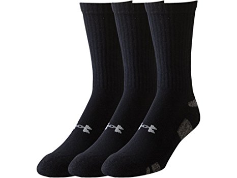 Under Armour Men's HeatGear Crew Socks (Pack of Three Pairs)