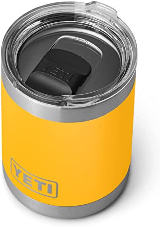 YETI Rambler 10 oz Lowball, Vacuum Insulated, Stainless Steel with MagSlider Lid, Alpine Yellow