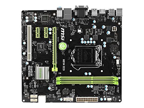 MSI Intel H81 LGA 1150 DDR3 USB 3.1 Micro ATX Motherboard (H81M Eco)