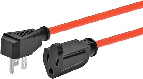 Monoprice Coiled Power Tool Extension Cord&nbsp;- NEMA 5-15P to NEMA 5-15R, Expands from 3 Feet to 10 Feet, 13 Amp, 16AWG, Orange