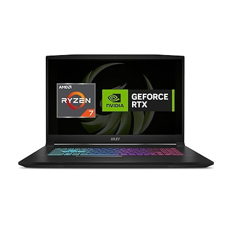 MSI Bravo 17 Gaming Laptop, AMD Ryzen 7 7735HS, 43CM FHD 144Hz Laptop (16GB/1TB NVMe SSD/Windows 11 Home/Nvidia GeForce RTX 4050, GDDR6 6GB/Black/2.7Kg), C7VEK-035IN