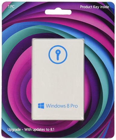 Windows 8 Pro Upgrade 32/64 Bit (Product Key Card) - w / Free Updates to 8.1 Pro - And Free Updates to Windows 10 (when released)