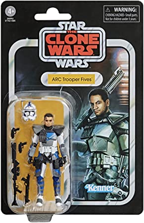 Star Wars The Vintage Collection ARC Trooper Fives Toy, 3.75-Inch-Scale The Clone Wars Action Figure, Toys for Kids Ages 4 and Up