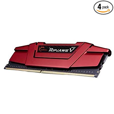 G.SKILL 64GB (4 x 16GB) Ripjaws V Series DDR4 PC4-19200 2400MHz for Intel Z170 Platform / Intel X99 Platform Desktop Memory Model F4-2400C15Q-64GVR